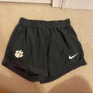 NIKE Clemson High Waisted Gray Shorts with Pockets